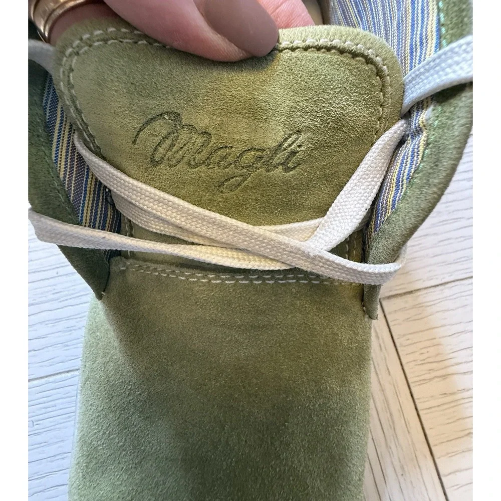 Bruno Magli Men Chukka Desert Green Suede‎ Ankle Lace Up Boots Leather Sz 10